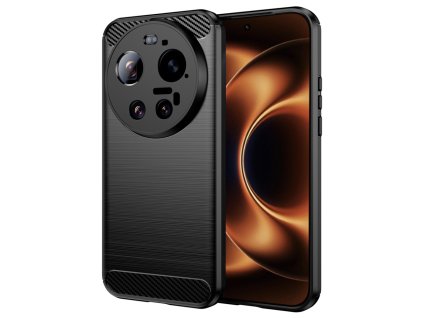 Techsuit – Carbon Silicone silikónové puzdro pre Xiaomi 17 Ultra – čierne
