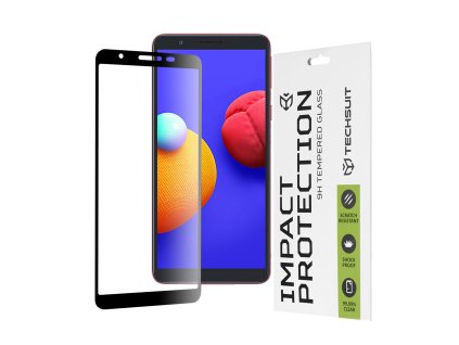 Techsuit - 111D Full Cover / Full Glue Glass - Samsung Galaxy A01 Core / M01 Core - Black