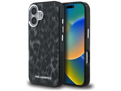 Karl Lagerfeld - IML Leopard Pattern MagSafe (KLHMP16SHDLEOICK) - iPhone 16 - Black