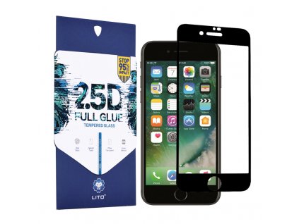 Lito 2.5D FullGlue tvrdené sklo - iPhone 6 / 6s - čierne