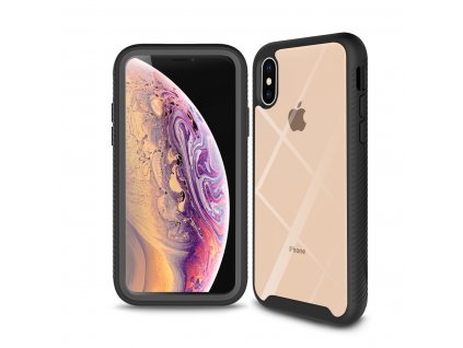 Techsuit Defense360 PRO kryt + ochrana displeja - iPhone XS Max - čierna