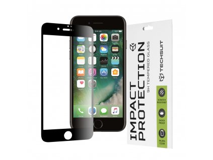 Techsuit 111D Full Cover / celopolepené tvrdené sklo - iPhone 7 Plus / 8 Plus - čierny