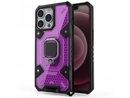 Honeycomb Armor kryt na - iPhone 13 pro - ružovo-fialová