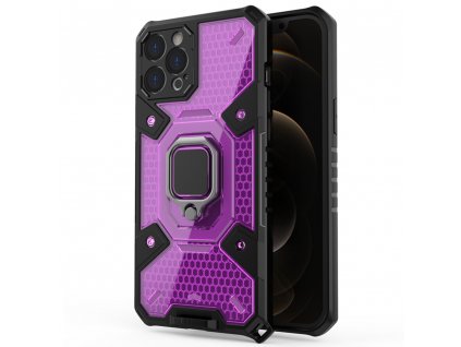 Techsuit Honeycomb Armor kryt na - iPhone 12 pro - ružovo-fialová