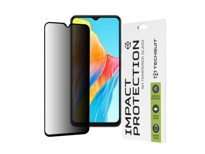 Techsuit - 111D Privacy Full Glue - Oppo A18 / A38 - Black