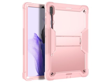 Techsuit - Rugged TabShell + Screen Protector - Samsung Galaxy Tab S7 FE - Rose Gold
