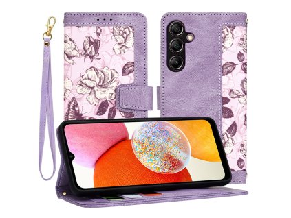 Techsuit - FlipCraft - Samsung Galaxy A14 4G / A14 5G - Mysterious Purple