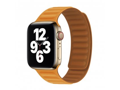 Techsuit Remienok na hodinky (W035) pre mužov - Apple Watch 1/2/3/4/5/6/7/8/SE/SE 2/Ultra (42/44/45/49 mm) - oranžový