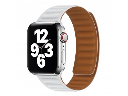 Techsuit Remienok na hodinky (W035) - Apple Watch 1/2/3/4/5/6/7/8/SE/SE 2/Ultra (42/44/45/49 mm) - Biely