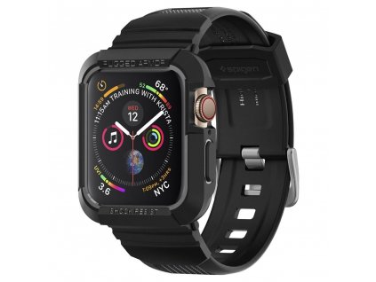 Spigen Rugged Armor PRO ochranný obal pre - Apple Watch 4/5/6/7/8/SE (44/45 mm) - Čierna