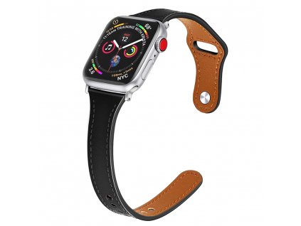 Techsuit Remienok na hodinky (W033) pre DÁMY - Apple Watch 1/2/3/4/5/6/7/8/SE/SE 2 (38/40/41 mm) - čierny