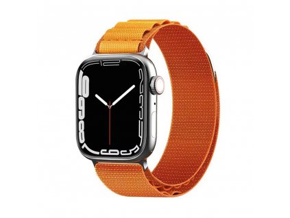 Remienok na hodinky (W037) - Apple Watch 1/2/3/4/5/6/7/8/SE/SE 2/Ultra (42/44/45/49 mm) - oranžový