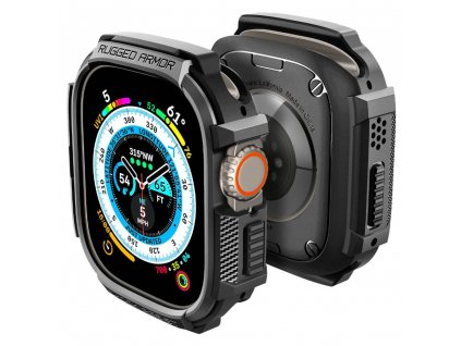 Spigen Rugged Armor PRO ochranný obal pre - Apple Watch Ultra (49 mm) - Čierna