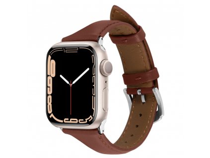 Spigen Cyrill Kajuk 32 mm remienok na - Apple Watch 1/2/3/4/5/6/7/8/SE/SE 2 (38/40/41 mm) - gaštanový