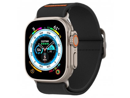 Fit Lite Ultra remienok pre - Apple Watch 1/2/3/4/5/6/7/8/SE/SE 2/Ultra (42/44/45/49 mm) - Čierna