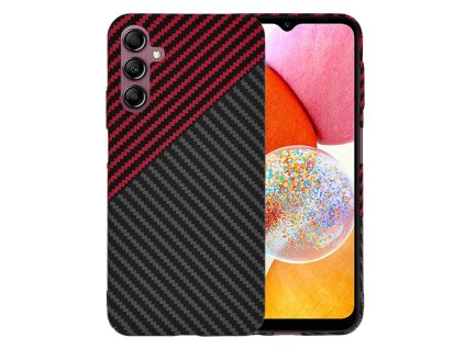 Techsuit - Carbonite FiberShell - Samsung Galaxy A14 4G / A14 5G - Red Vortex