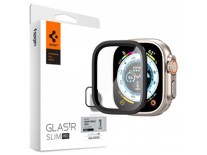 Spigen Glas.tR Slim PRO ochranné sklo na - Apple Watch Ultra - Čierna