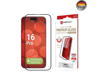 Displex - Premium Real Glass Full Cover - iPhone 16 Pro - Black