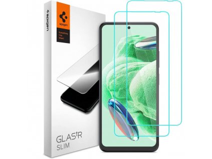 Spigen Glas.tR Slim (2 balenia) ochranné sklo na - Xiaomi Redmi Note 12 4G / Note 12 5G / Poco X5 - Priehľadný