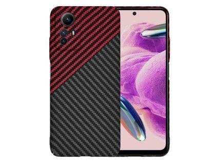 Techsuit - Carbonite FiberShell - Xiaomi Redmi Note 12S - Red Vortex
