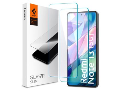 Spigen - (2 pack) Glas.tR Slim (AGL08294) - Xiaomi Redmi Note 13 5G - Clear