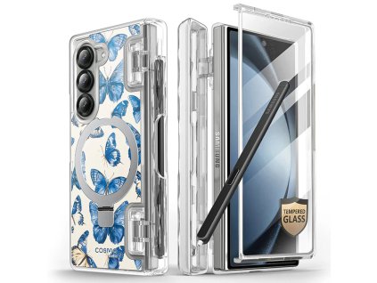 i-Blason - Cosmo Pro MagSafe - Samsung Galaxy Z Fold6 - Blue ButterFly