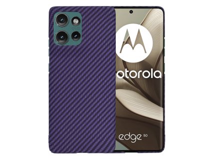 Techsuit - Carbonite FiberShell - Motorola Edge 50 - Purple