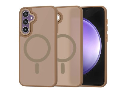 Techsuit - HaloFrost MagSafe Series - Samsung Galaxy S23 FE - Sandstone Brown
