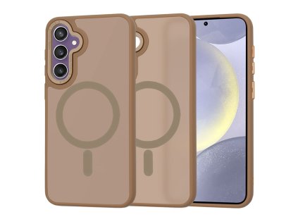 Techsuit - HaloFrost MagSafe Series - Samsung Galaxy S24 Plus - Sandstone Brown