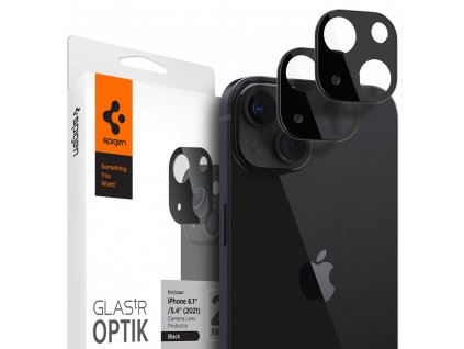 Spigen Optik.tR ochranné sklo pre fotoaparát (2 balenia) - iPhone 13 / 13 Mini - Čierna