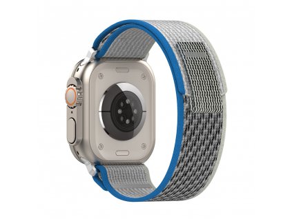 Techsuit remienok (W039) - Apple Watch 1/2/3/4/5/6/7/8/SE/SE 2 (38/40/41mm) - Modrá / Sivá