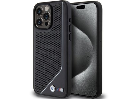 BMW - Hardcase Perforated Twisted Line MagSafe (BMHMP15L23PUCPK) - iPhone 15 Pro - Black
