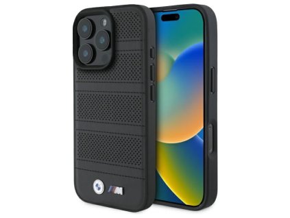 BMW - Hardcase M Perforated And Stitched Line MagSafe (BMHMP16X23PUSPK) - iPhone 16 Pro Max - Black