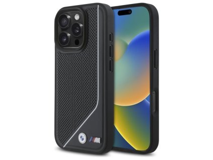 BMW - Hardcase M Perforated Twisted Line MagSafe (BMHMP16X23PUCPK) - iPhone 16 Pro Max - Black