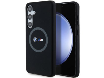 BMW - Hardcase M Silicone Printed Ring MagSafe (BMHMS24M23SROK) - Samsung Galaxy S24 Plus - Black