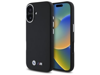 BMW - Leather M Smooth Full Wrapped Metal (BMHCP16S23PMWK) - iPhone 16 - Black