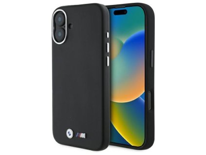 BMW - Leather M Smooth Full Wrapped Metal MagSafe (BMHMP16M23PMWK) - iPhone 16 Plus - Black