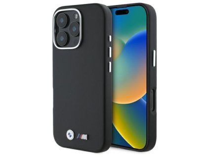 BMW - Leather M Smooth Full Wrapped Metal MagSafe (BMHMP16X23PMWK) - iPhone 16 Pro Max - Black