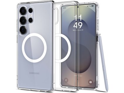 Spigen - Ultra Hybrid MagSafe - Samsung Galaxy S25 Ultra - Clear / White