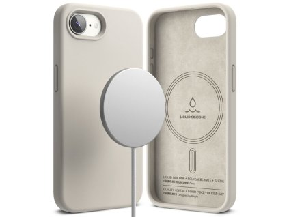 Ringke - Silicone Magnetic MagSafe - iPhone 16e - Stone