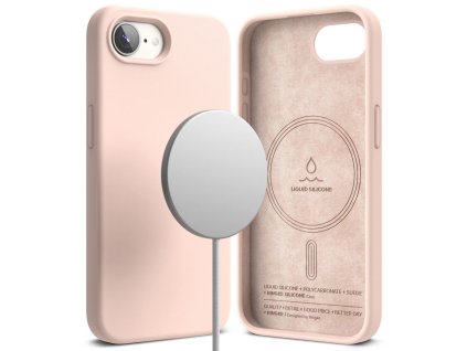 Ringke - Silicone Magnetic MagSafe - iPhone 16e - Pink Sand