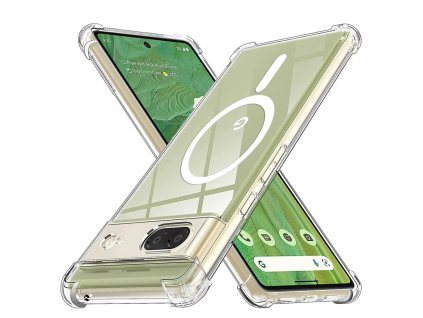 Techsuit - Shockproof Clear Silicone MagSafe - Google Pixel 7 - Clear