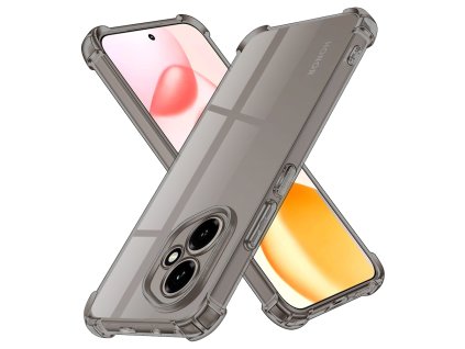 Techsuit - Shockproof Clear Silicone - Motorola Moto G54 - Smoke Black