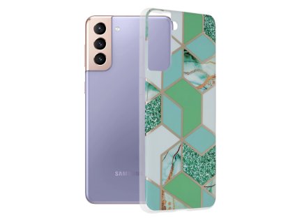 Techsuit - Marble Series - Samsung Galaxy S21 Plus - Green Hex