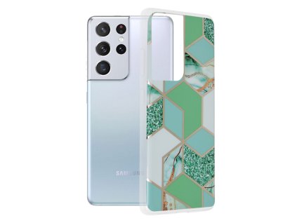 Techsuit - Marble Series - Samsung Galaxy S21 Ultra - Green Hex