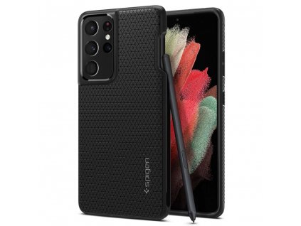 Spigen Liquid Air Pen ochranný kryt na - Samsung Galaxy S21 Ultra - Čierna