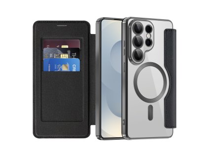 Techsuit – SmartMag Book Case knižkové ochranné puzdro pre Samsung Galaxy S26 Ultra – čierne