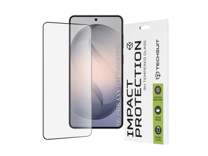 Techsuit – 111D Full Cover / Full Glue Glass ochranné sklo s celoplošným lepením pre Samsung Galaxy S26 Plus – čierne