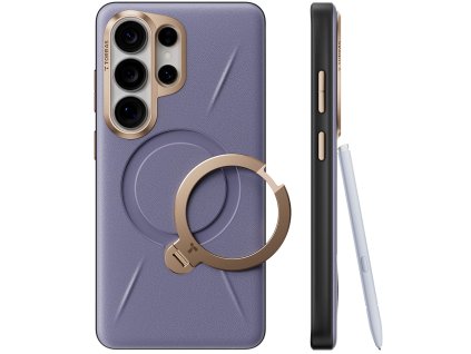 Torras - QPRO Leather Series - Samsung Galaxy S26 Ultra - Dark Purple