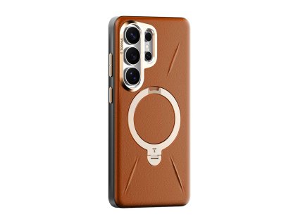 Torras - QPRO Leather Series - Samsung Galaxy S26 Ultra - Brown